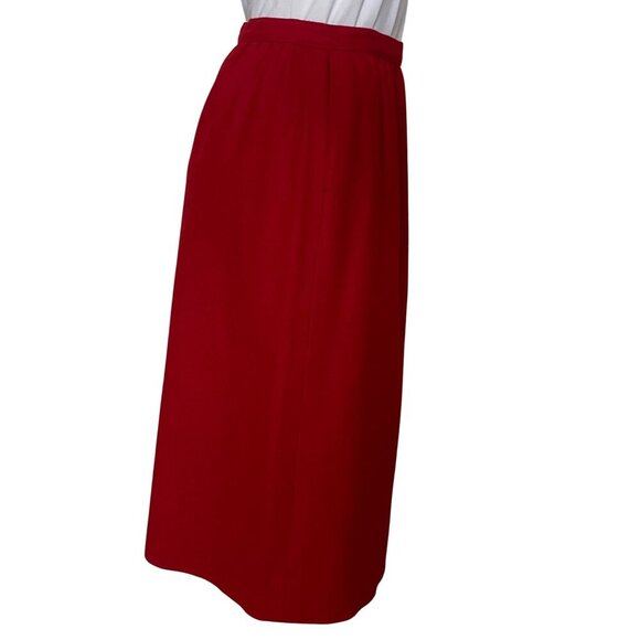 Pendleton Vintage Red Pencil Skirt, 100% Virgin Wool Lined Women’s Size 10 - Picture 4 of 10